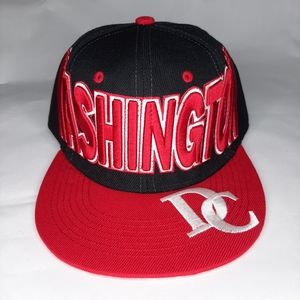 Red Black Washington DC City Hunter Snapback